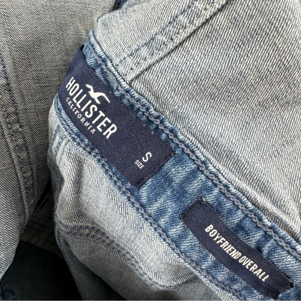 Hollister Boyfriend Overalls Medium Wash Size Small - Picture 7 of 7